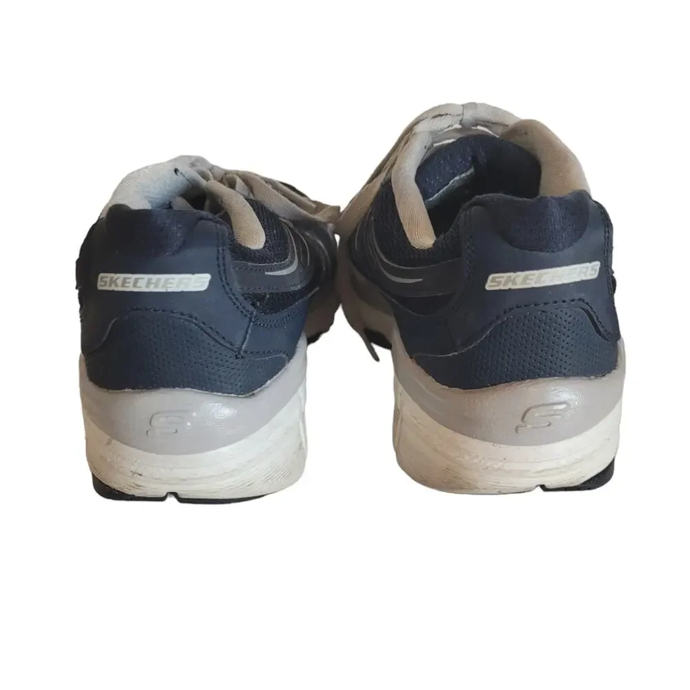 Skechers Women's Size 7.5 Navy Blue Lace-up Sports Sneakers Running Shoes